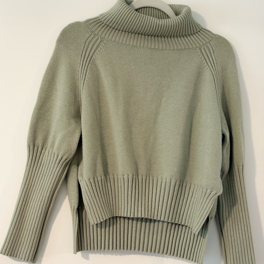Cozy Sage Green Turtleneck Sweater